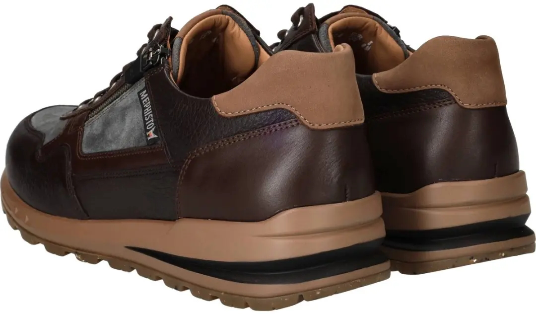 Mephisto - BRADLEY - Vrije tijdsschoenenHeren veterschoenHeren sneakersCasual - Kleur: Bruin - Maat: 47 - afbeelding 5 van 6