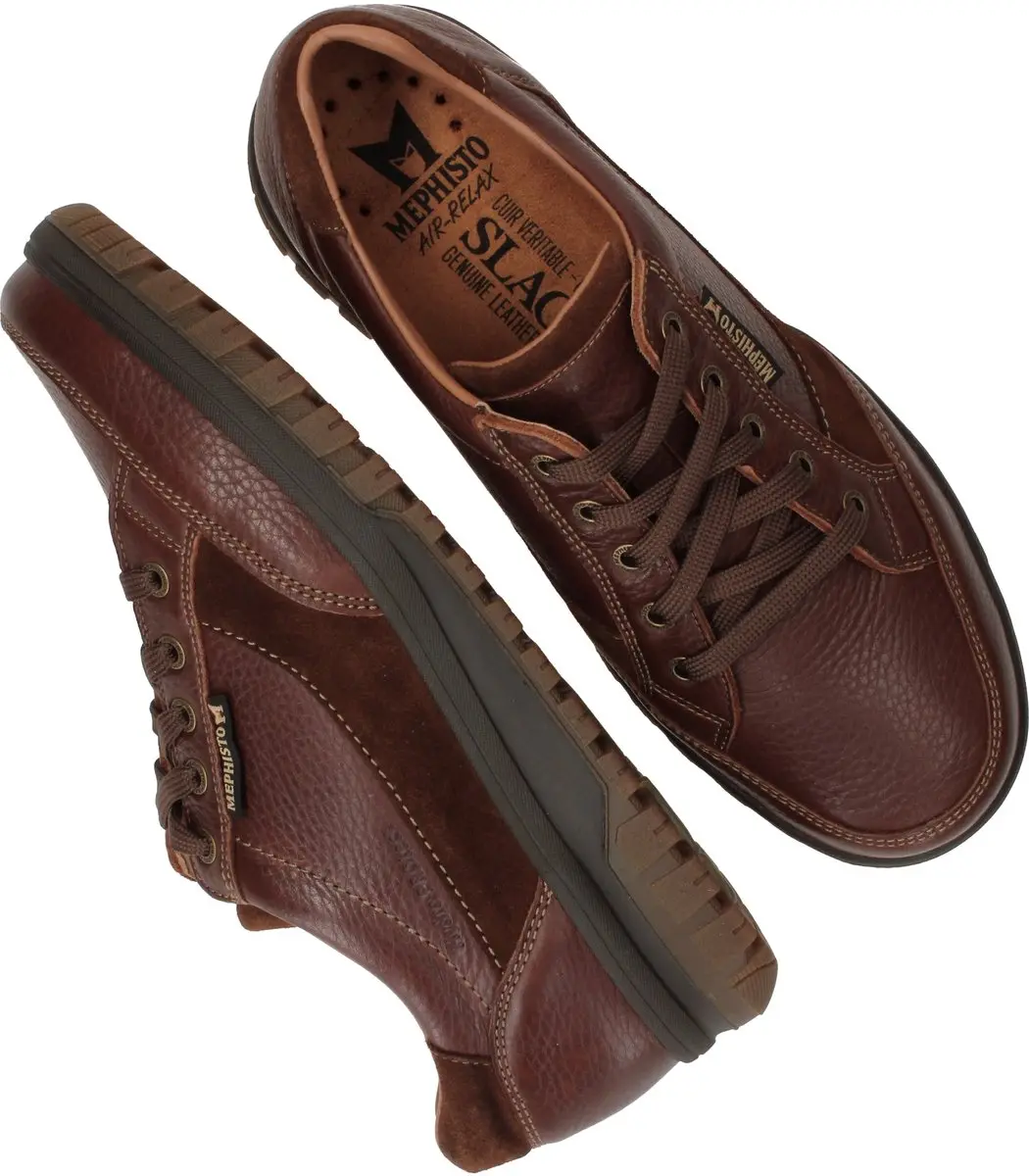 Mephisto - PACO MONTANA - Vrije tijdsschoenenHeren veterschoenHeren sneakersCasual - Kleur: Cognac - Maat: 43 - afbeelding 6 van 6
