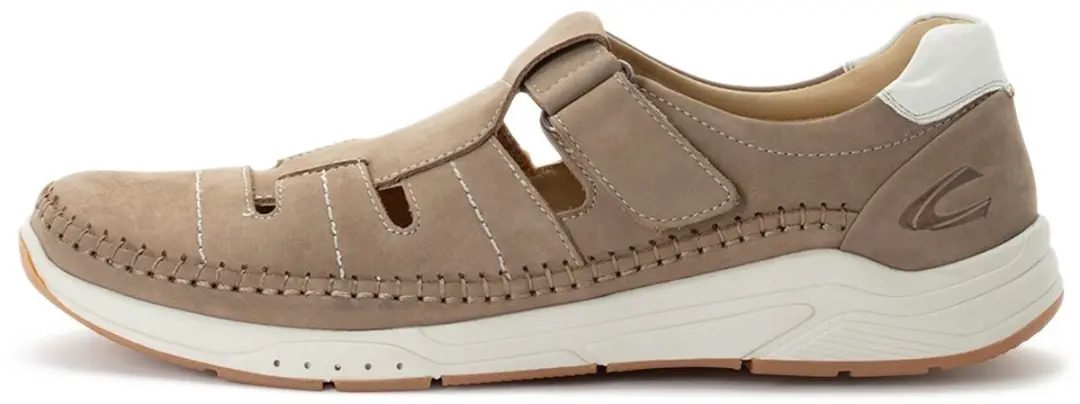 camel active Sandalen gemaakt van leer - Maat menswear-41 - Beige