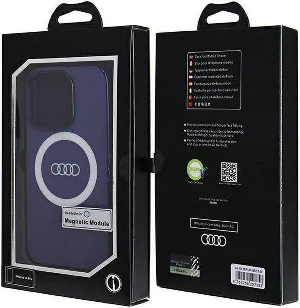 Audi IML Big Logo Back Case - iPhone 14 Pro - Blauw - afbeelding 4 van 6