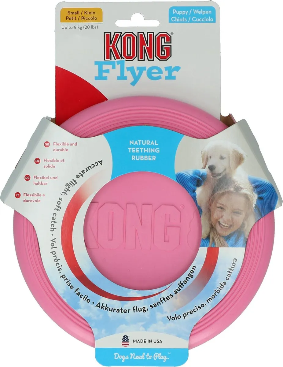 KONG Puppy Flyer 24cm - Roze - afbeelding 6 van 6