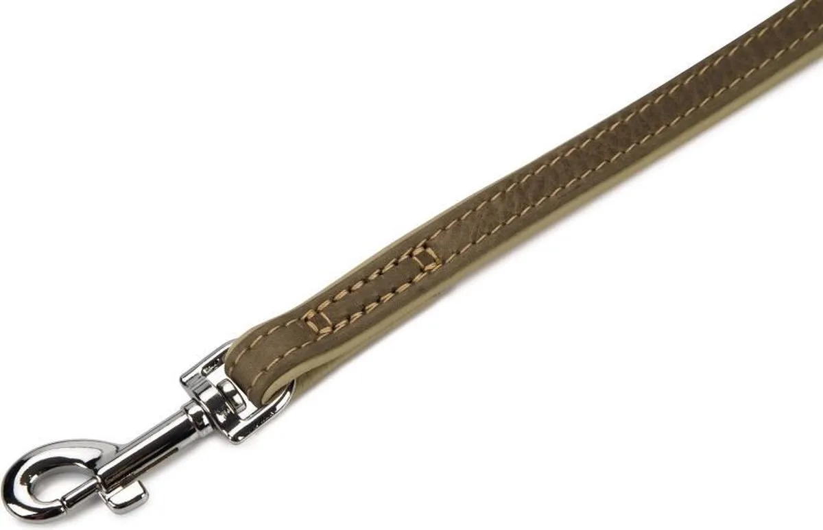 Beeztees Leren Looplijn Comfort 100cm x 14mm - Grijs