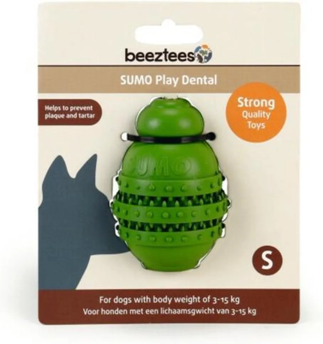 Beeztees Sumo Play Dental Hondenspeelgoed - Groen S