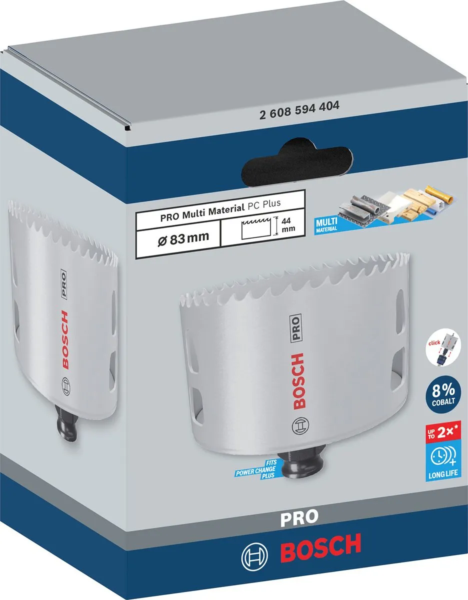 Bosch Professional Multi Materiaal PC Plus Gatenzaag 83mm 2608594404