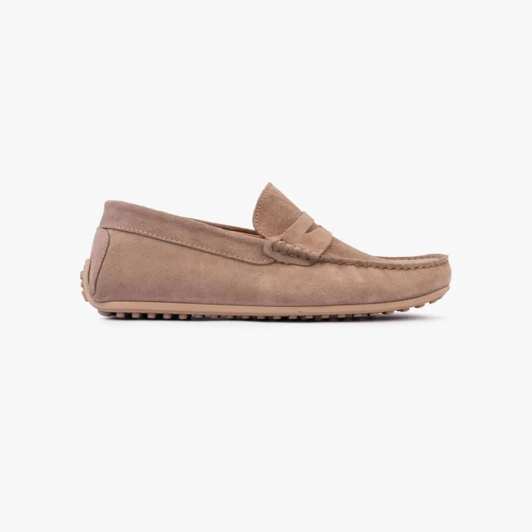 Omnio bjorn loafers heren sand suède