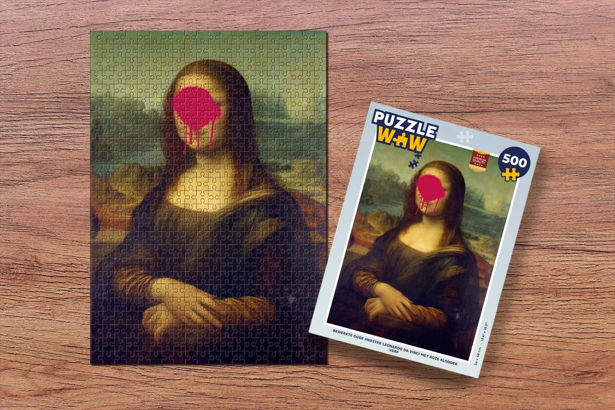 PuzzleWow Mona Lisa Legpuzzel 500 Stuks - Multicolor
