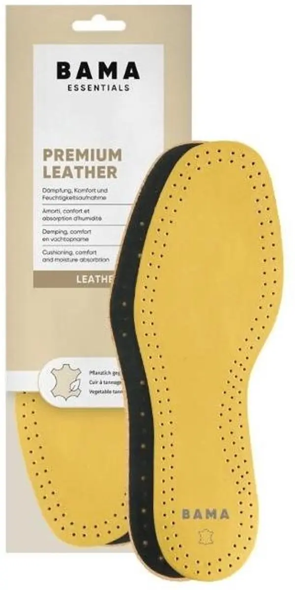 Bama Premium Leather - Leren inlegzool met Koolstof en Latex - 44/45