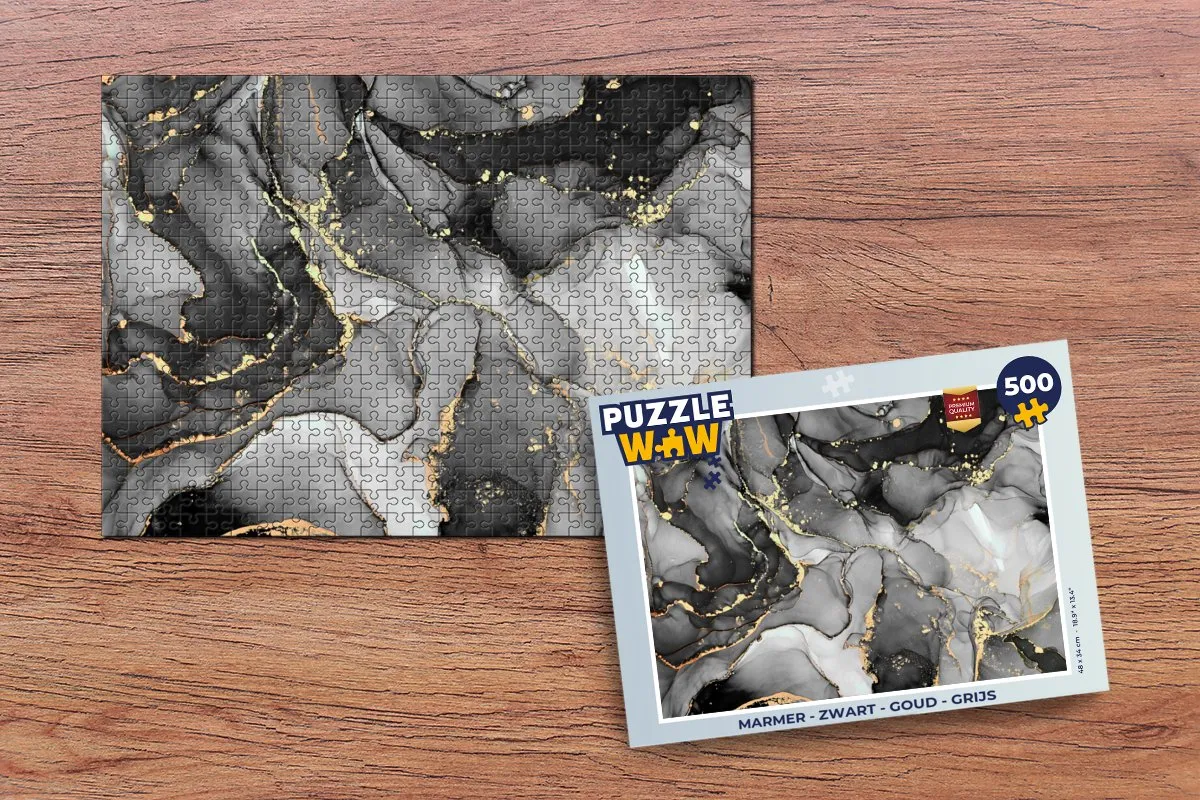 PuzzleWow Marmer Legpuzzel 500 Stuks - Multicolor