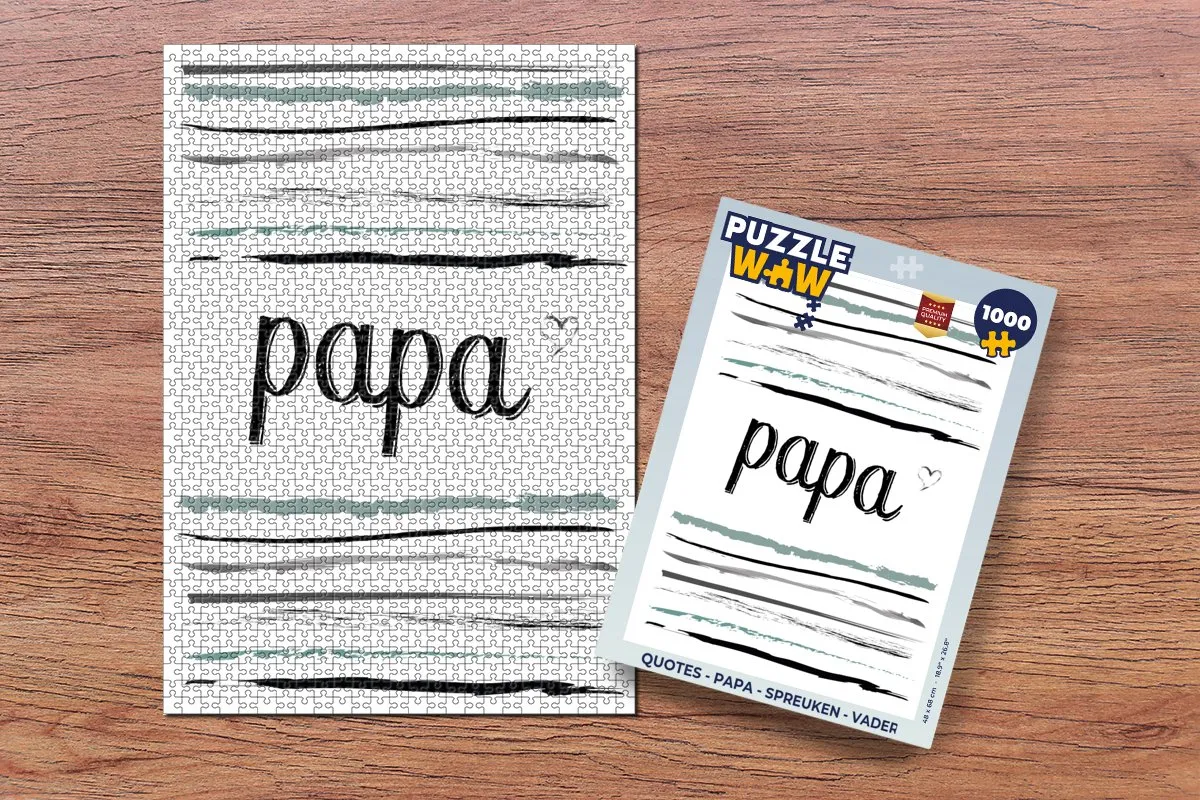 PuzzleWow Papa Legpuzzel 1000 Stuks - Multicolor