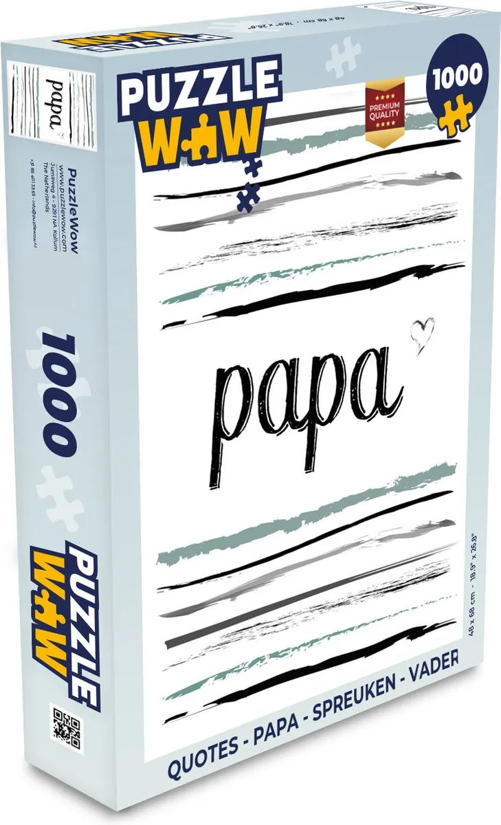 PuzzleWow Papa Legpuzzel 1000 Stuks