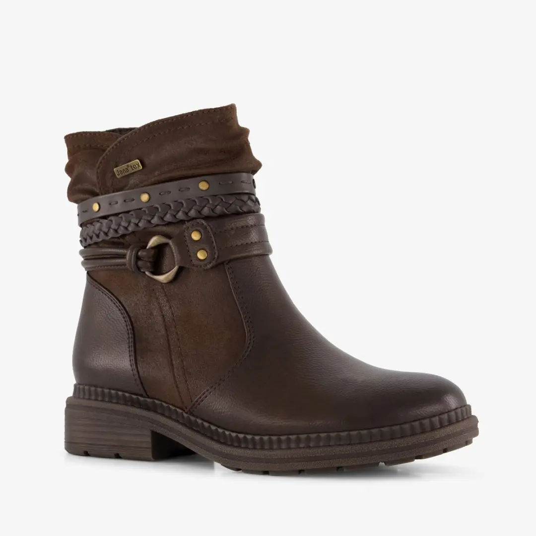 Jana dames boots met H leest bruin - Maat 38