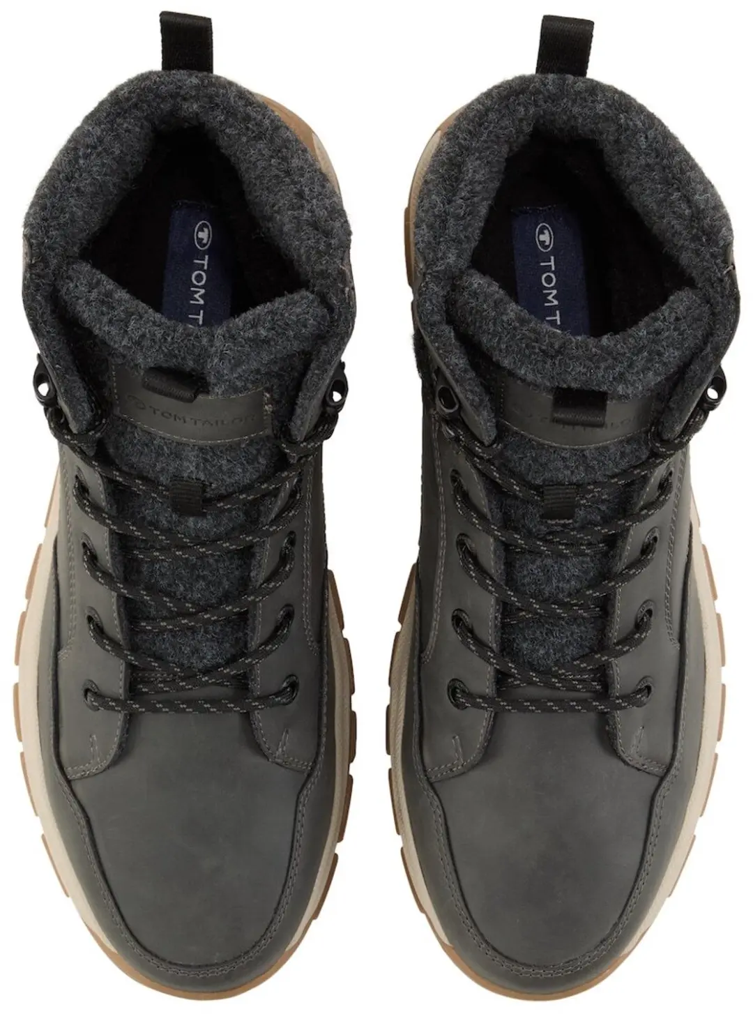 Tom Tailor - Waterdichte veterschoenen met voering - Maat 42 - coal