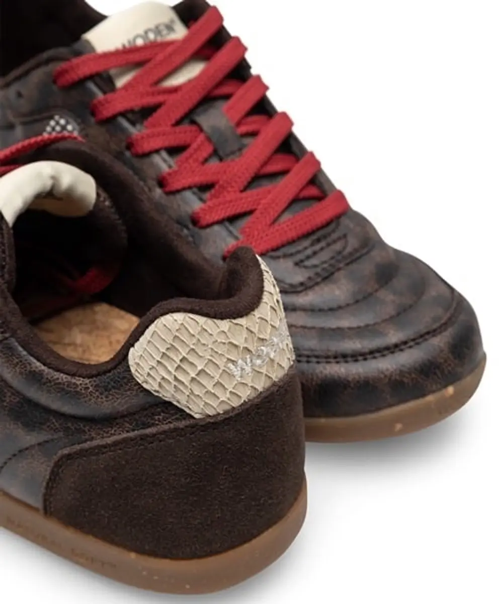Woden Nanna dames sneakers dark leopard - afbeelding 3 van 6