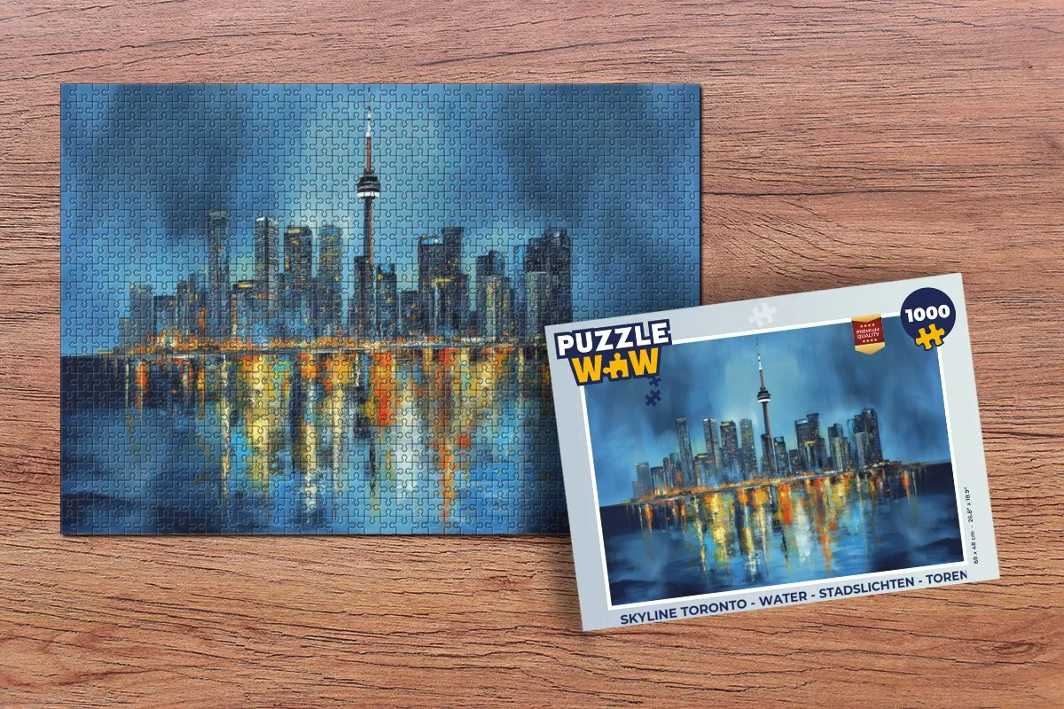 PuzzleWow Skyline Toronto Legpuzzel 1000 Stuks - Water