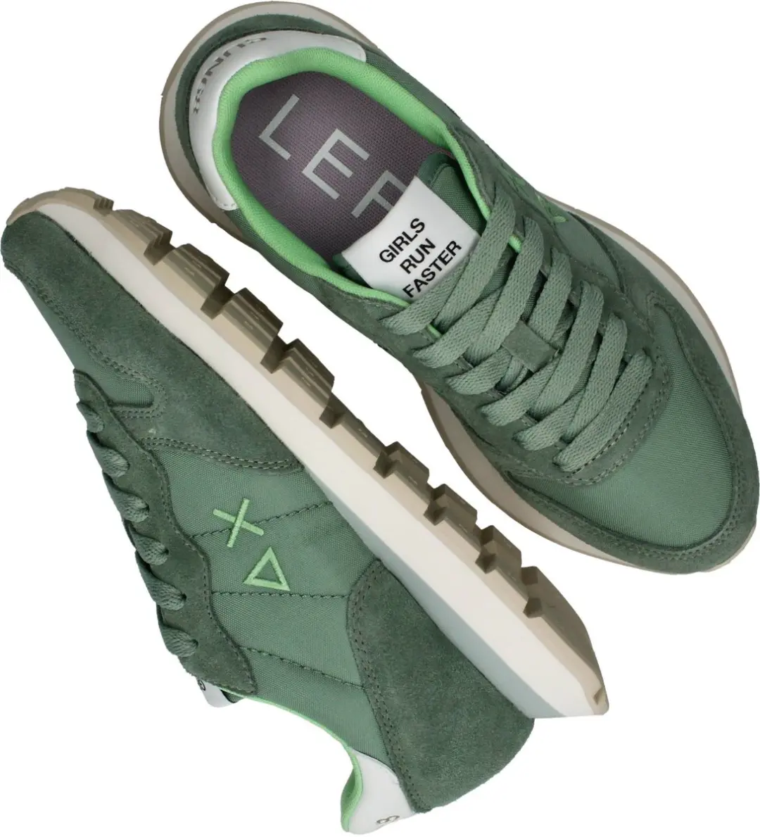 Sun68 Ally Solid Nylon Sneakers - Groen 37 - afbeelding 6 van 6