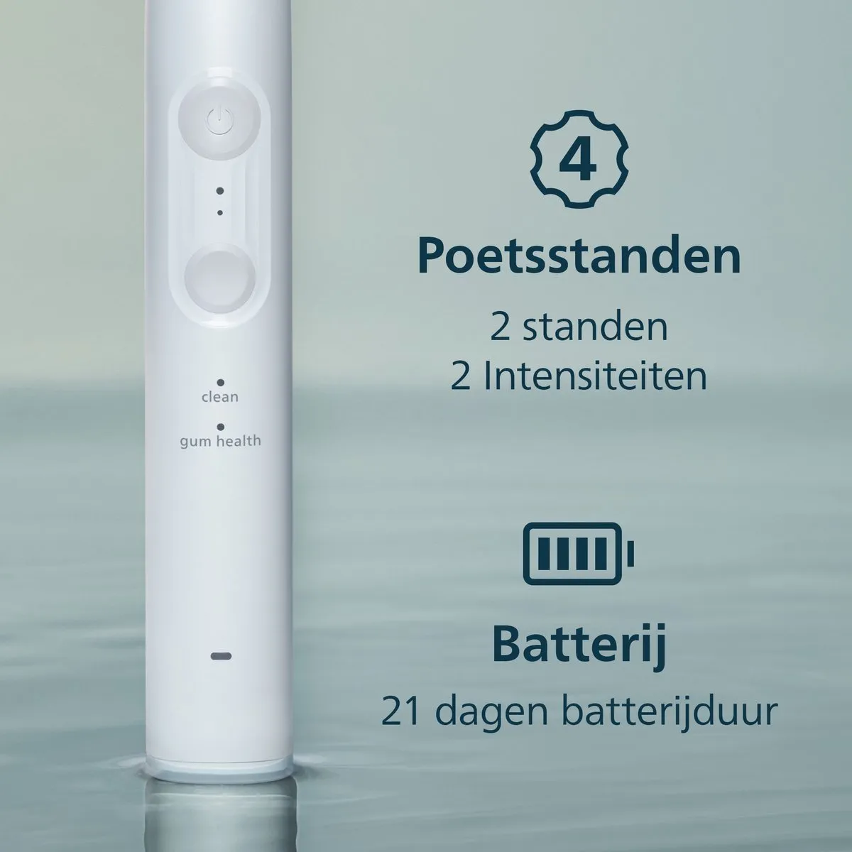 Philips Sonicare 4100 HX4042/41 Elektrische Tandenborstel - Wit - afbeelding 6 van 6