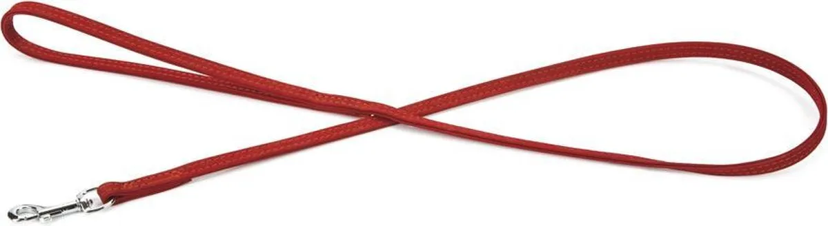 Beeztees Leren Looplijn Buffalo Rood 110cm x 10mm