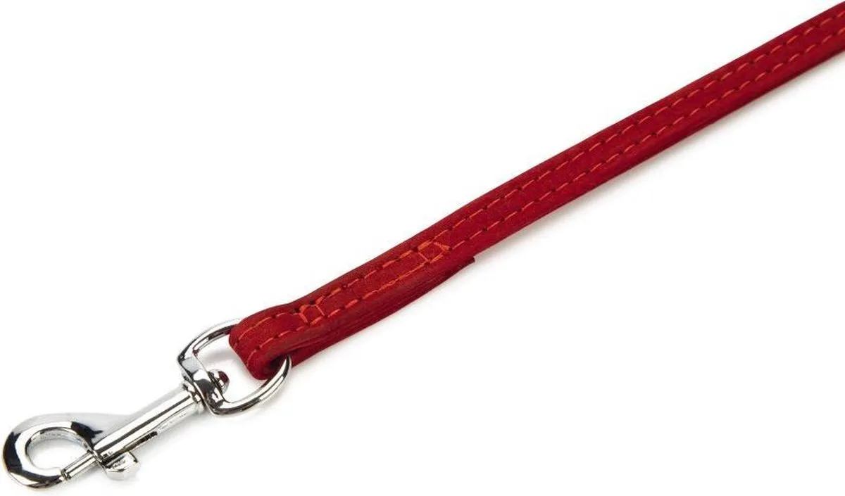 Beeztees Leren Looplijn Buffalo Rood 110cm x 10mm - afbeelding 2 van 3