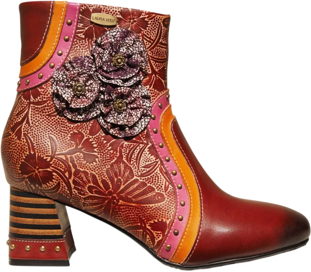 Laura Vita TALAO 02 Wine dames enkellaarzen gekleed maat 40 rood