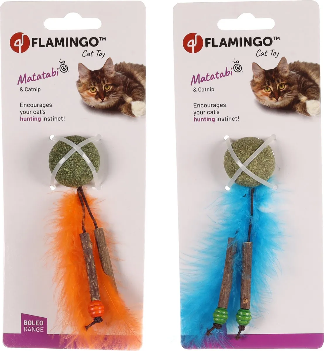Flamingo Boleo Kattenspeelgoed - Matatabi & Catnip - 1 Stuk