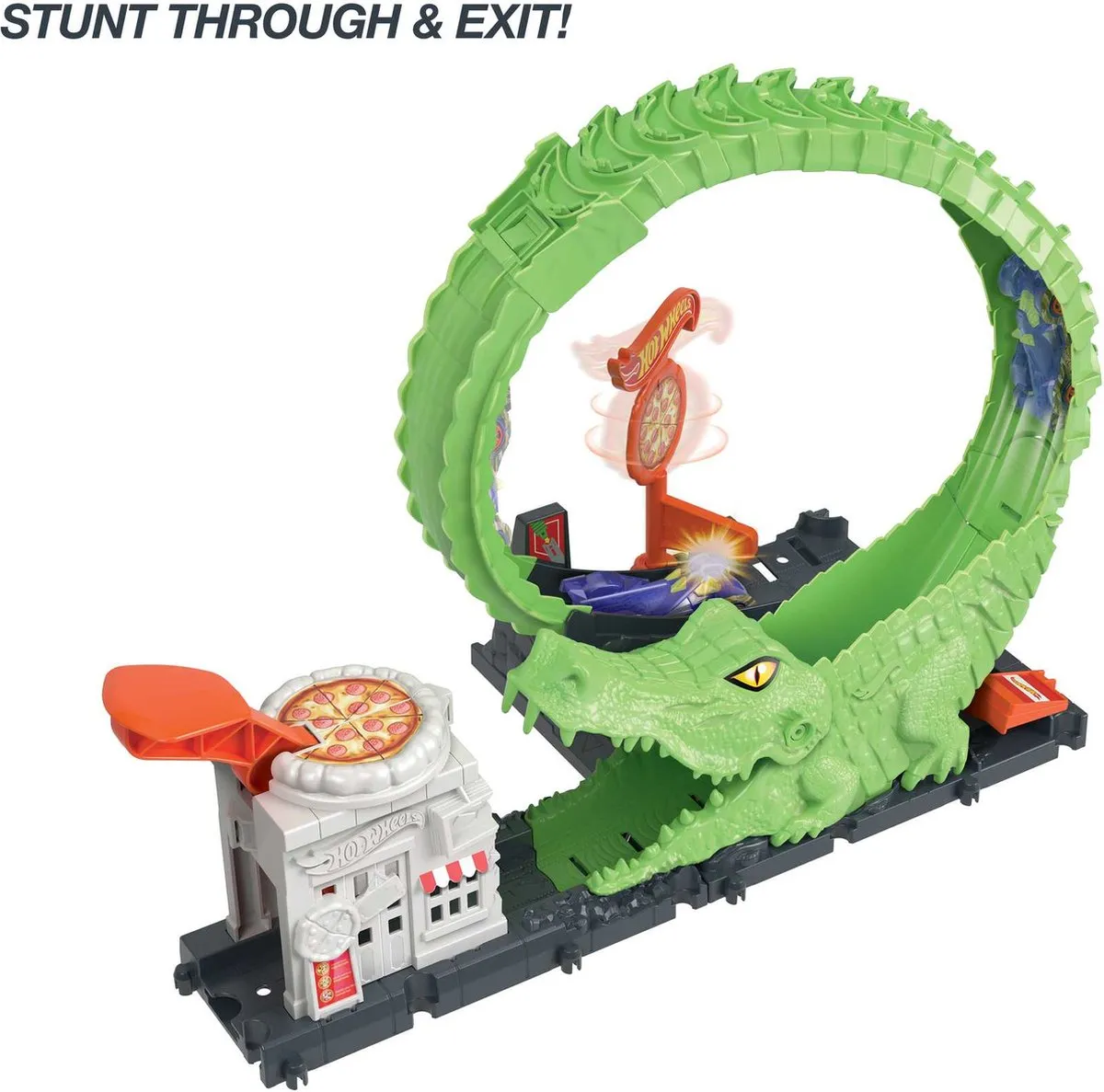 Hot Wheels Krokodil in de Aanval Looping HKX39 Racebaan - Meerkleurig