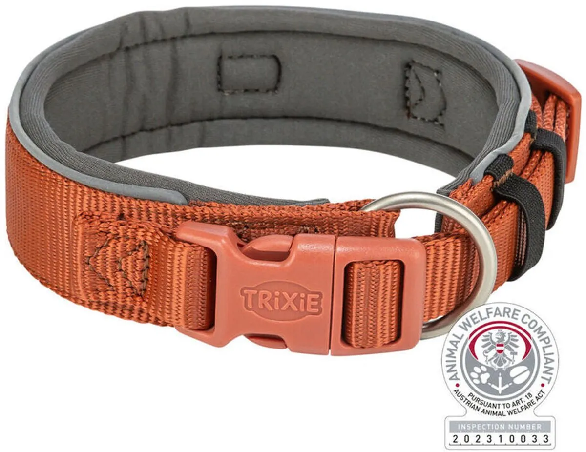 Trixie Halsband Premium Extra Breed 27-35cm - Roest/Grijs - afbeelding 4 van 4