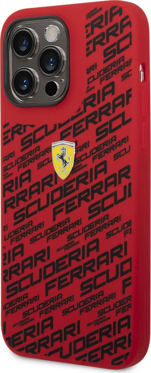 Ferrari iPhone 14 Pro Max Hardcase - Scuderia All-Over Rood