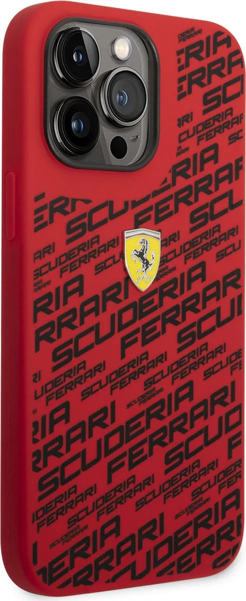 Ferrari iPhone 14 Pro Max Hardcase - Scuderia All-Over Rood