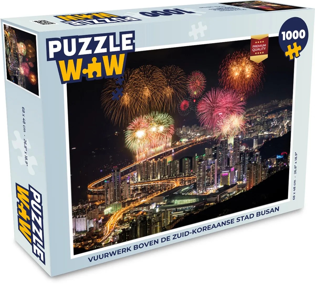 PuzzleWow Legpuzzel Busan 1000 Stuks - Multicolor