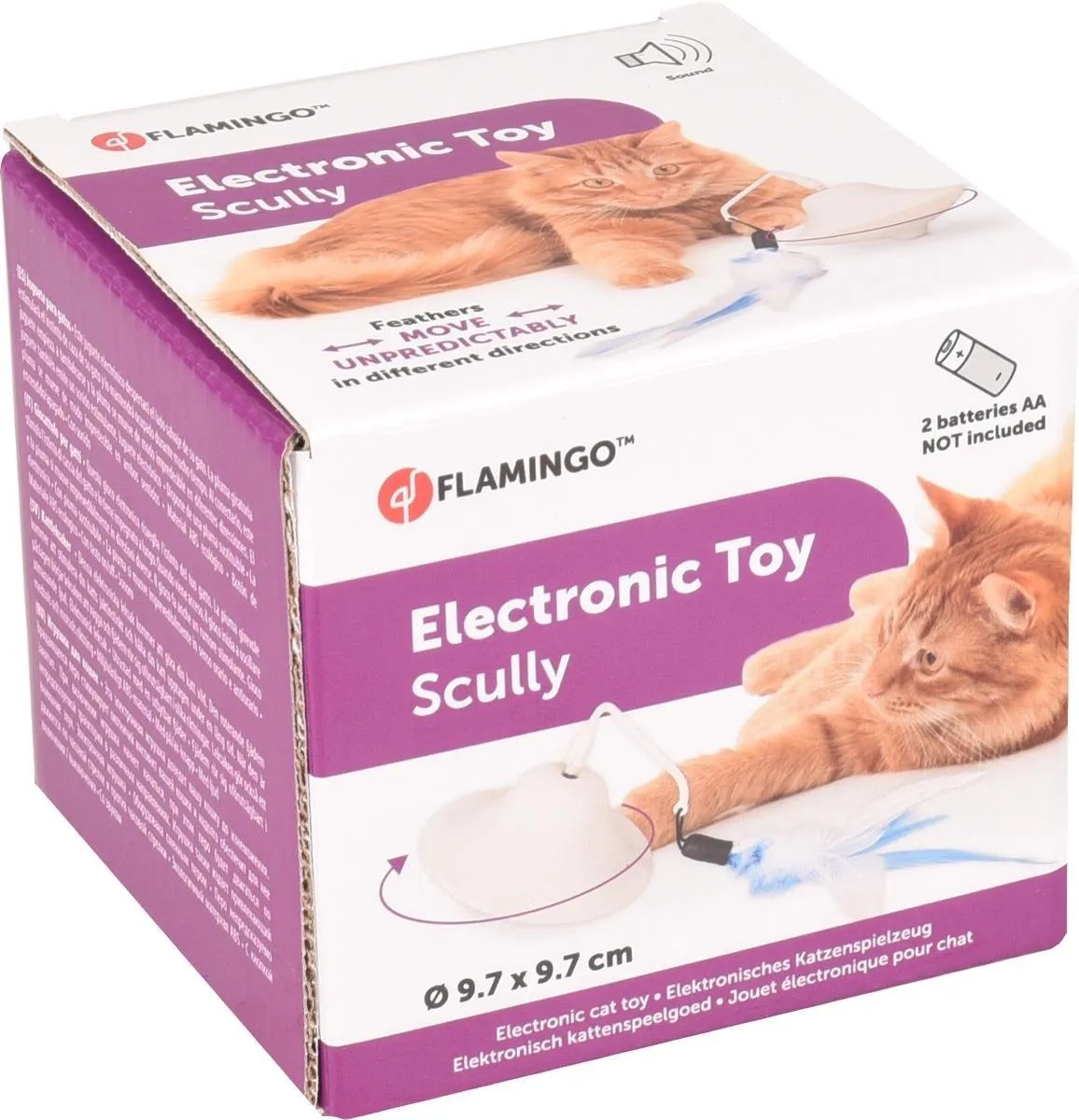 Flamingo Scully Elektronisch Kattenspeelgoed - Wit