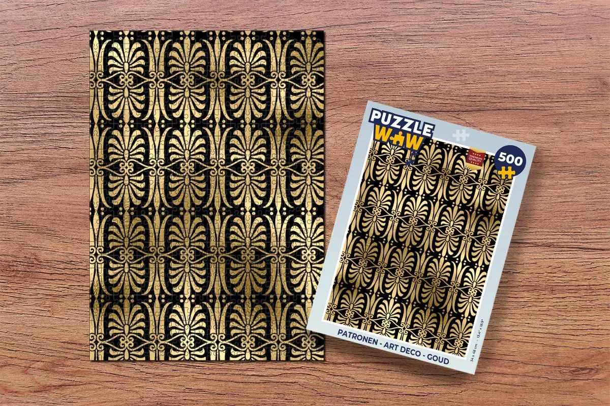 PuzzleWow Art Deco Legpuzzel 500 Stuks - Goud/Multicolor - MPN 7435042722703