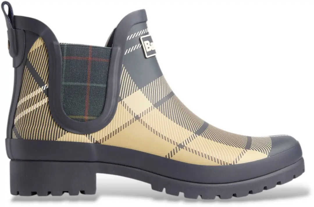 Barbour Botas Mallow Chelsea Welly tartan birchwood