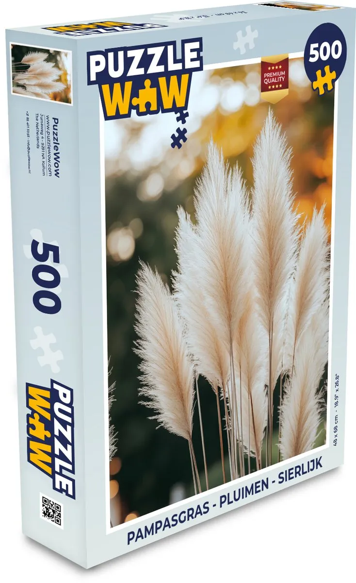 PuzzleWow Pampasgras Pluimen Legpuzzel 500 Stuks - 8721414229574