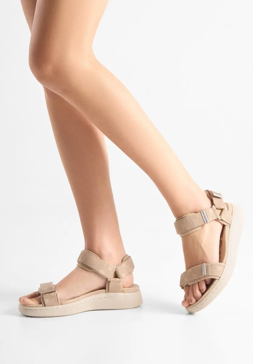 Woden Line Woven Sandalen Beige EU 42 Vrouw