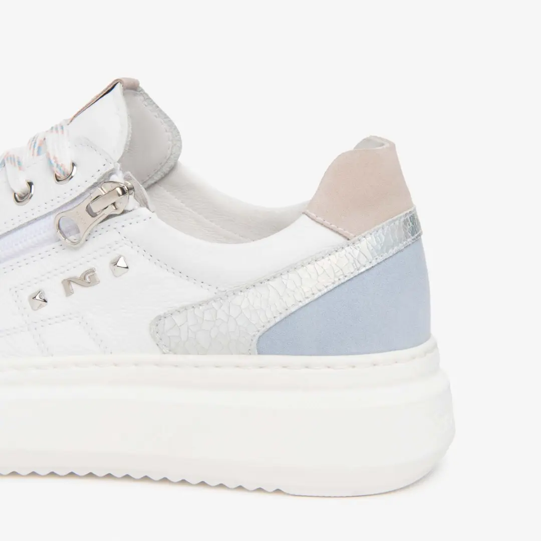 Sneakers Nerogiardini Cile Zouk Silver Velour Fiordaliso Femme Pu