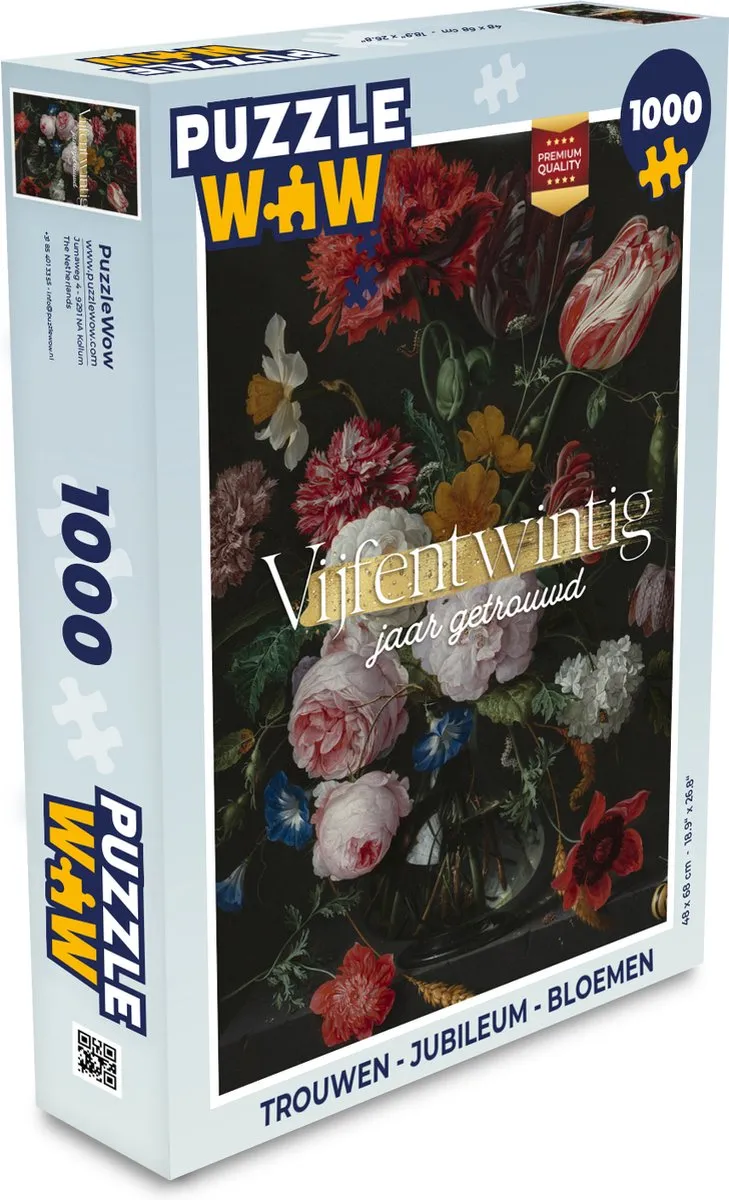 PuzzleWow Trouwdag Jubileum Legpuzzel 1000 Stuks