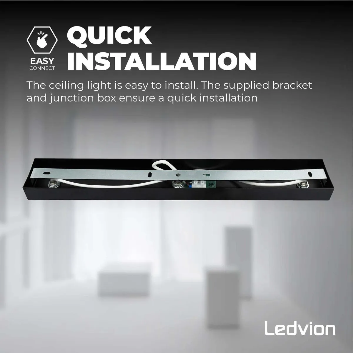 LEDVION LED Plafondspot 3x5W GU10 - Zwart - 6500K - afbeelding 6 van 6