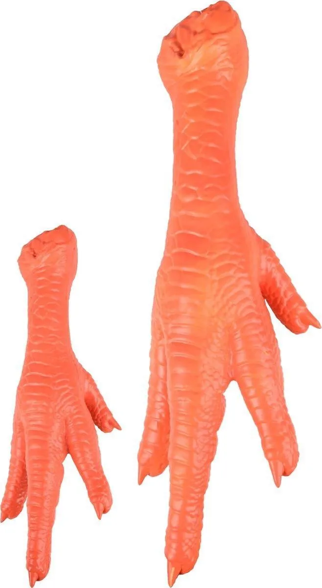 Flamingo Latex Kippenpoot Hondenspeelgoed - Oranje