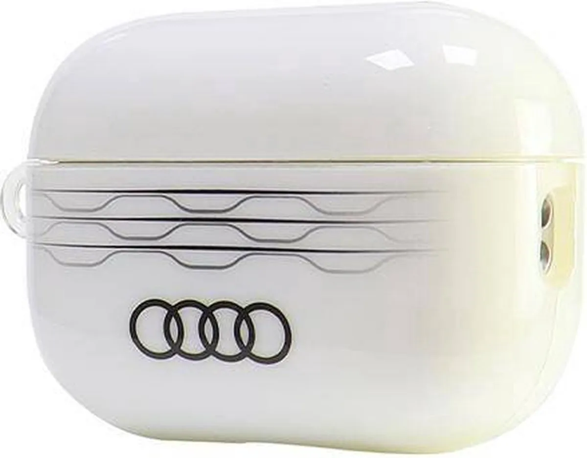 Audi IML Geomatic Pattern AirPods Case - Apple Pro 2 - Wit - afbeelding 2 van 6