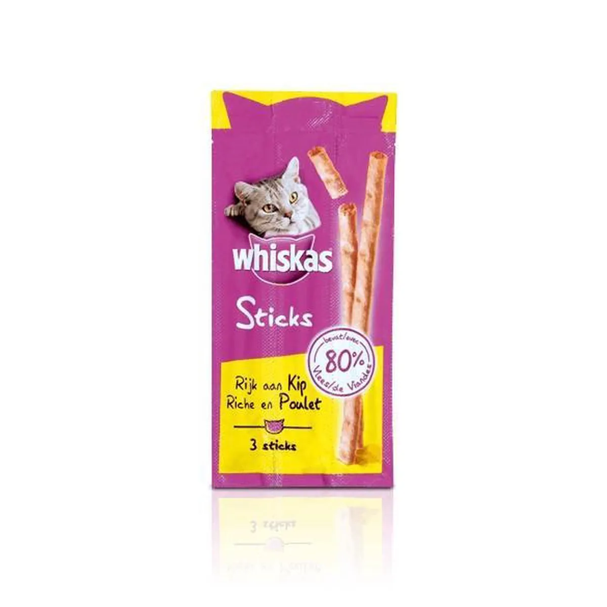 Whiskas Sticks Rund Kattensnack - 3 Stuks