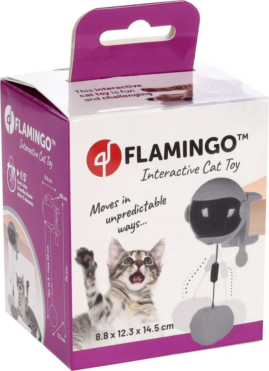 Flamingo Elektronisch Kattenspeelgoed Yoyo - Grijs