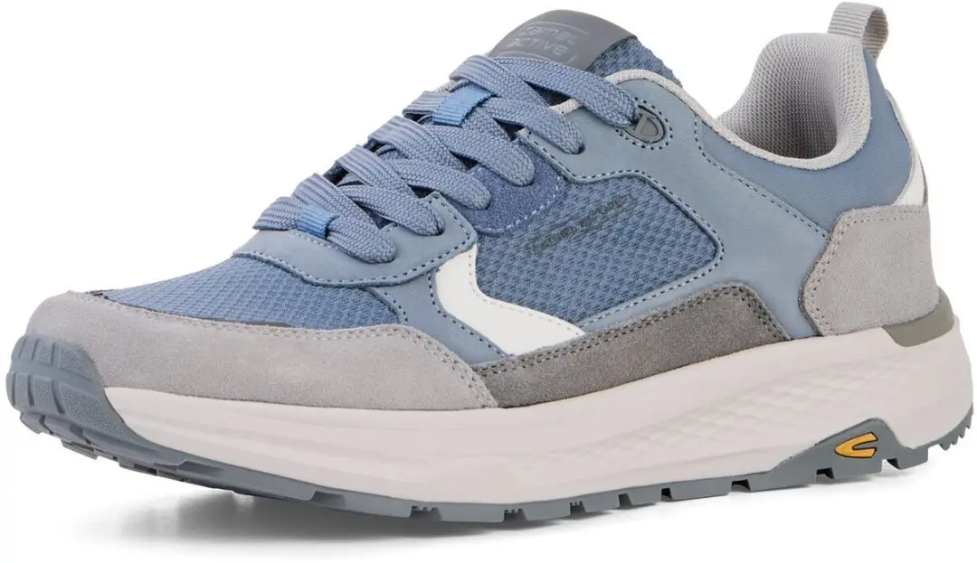 camel active Casual sneaker van leer en textielmix - Maat - Lichtblauwmenswear-40