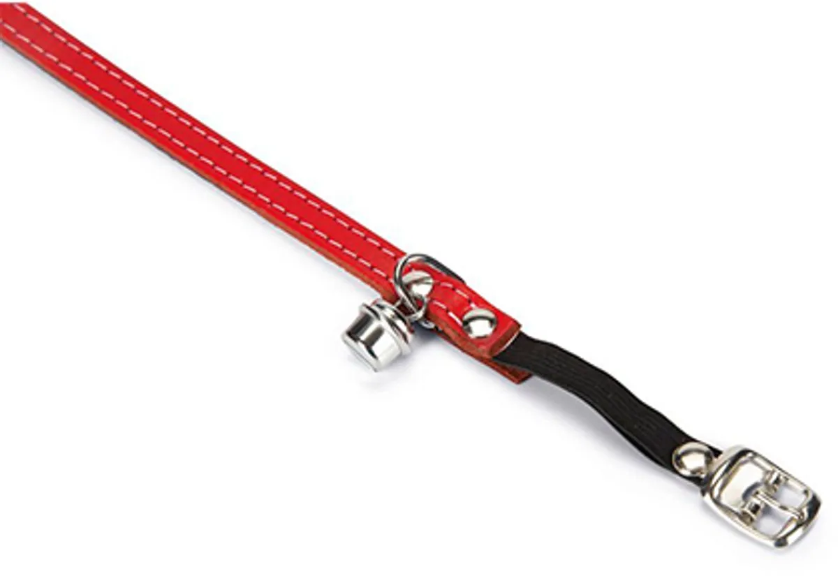 Beeztees Kattenhalsband met bel - Rood - 23,5-28 cm