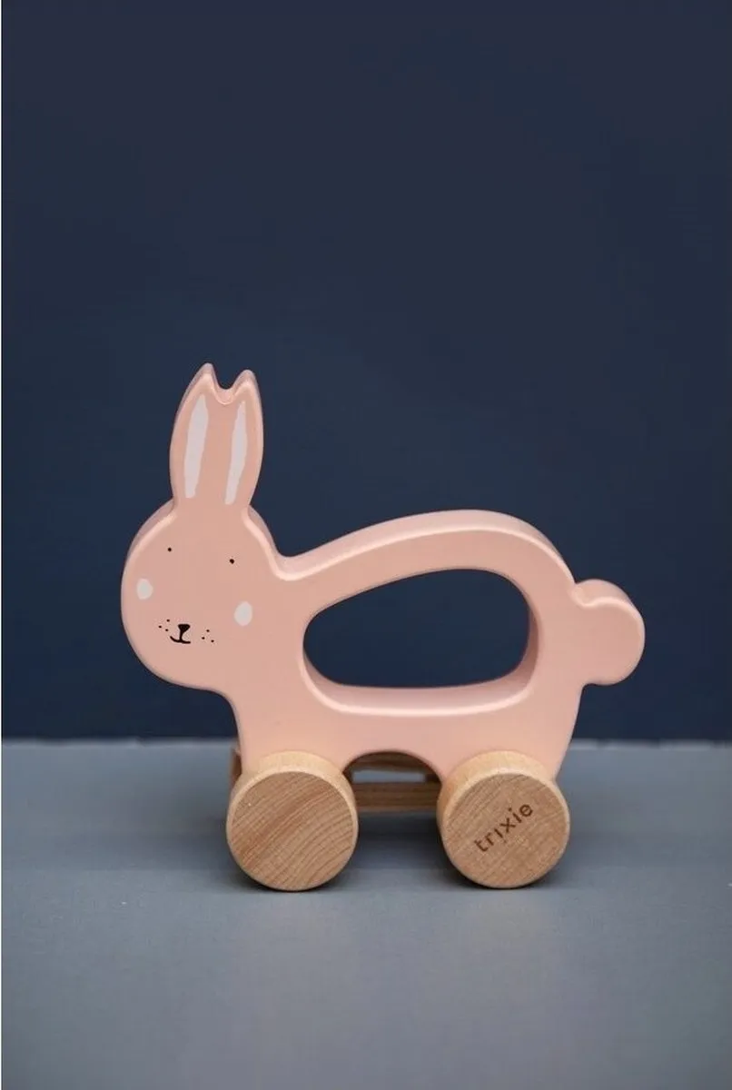 Trixie Houten Trekspeeltje Mrs. Rabbit - Roze