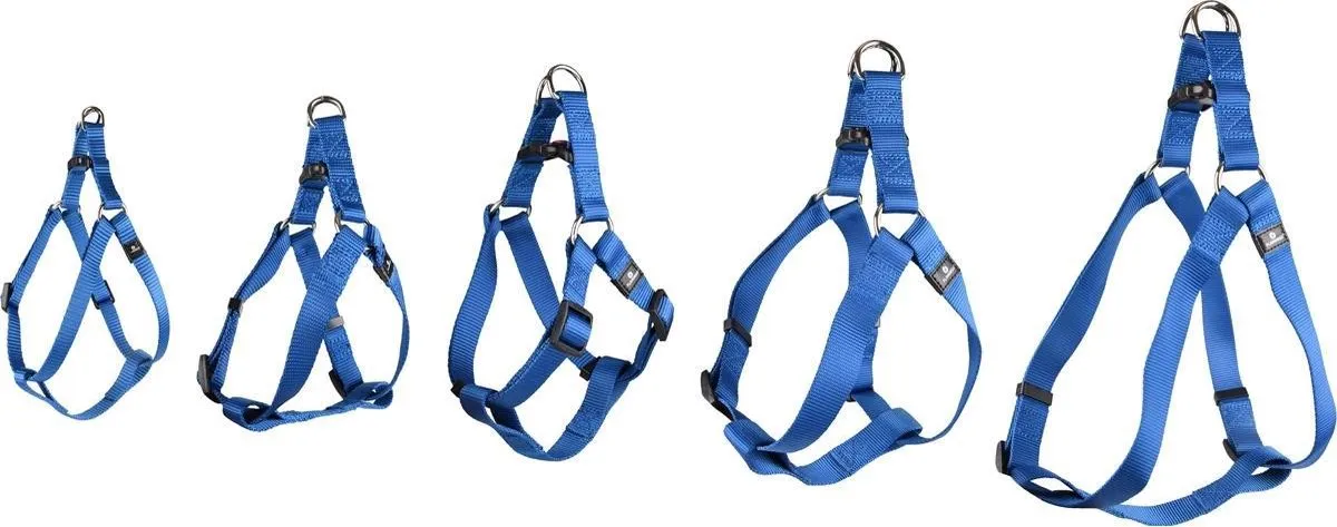 Flamingo Ziggi Step&go Hondenharnas - Blauw S 25-45cm