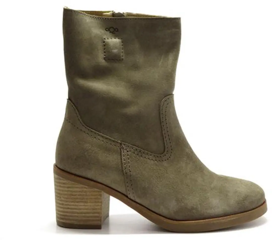 AQA Shoes Velour Enkellaarzen A8556 Taupe - afbeelding 2 van 4