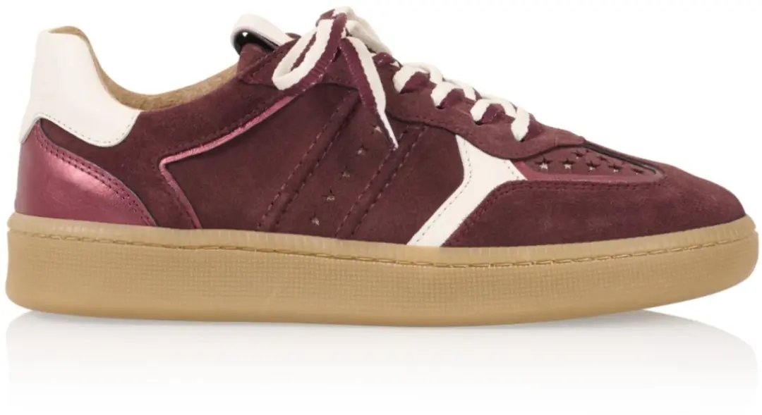 DWRS Mirabel Dames Sneaker Bordeauxrood 36