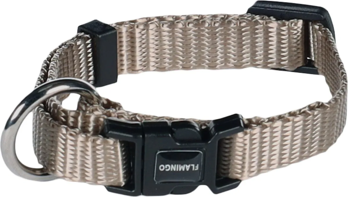 Flamingo Ziggi Halsband Greige XXS 15-25cm