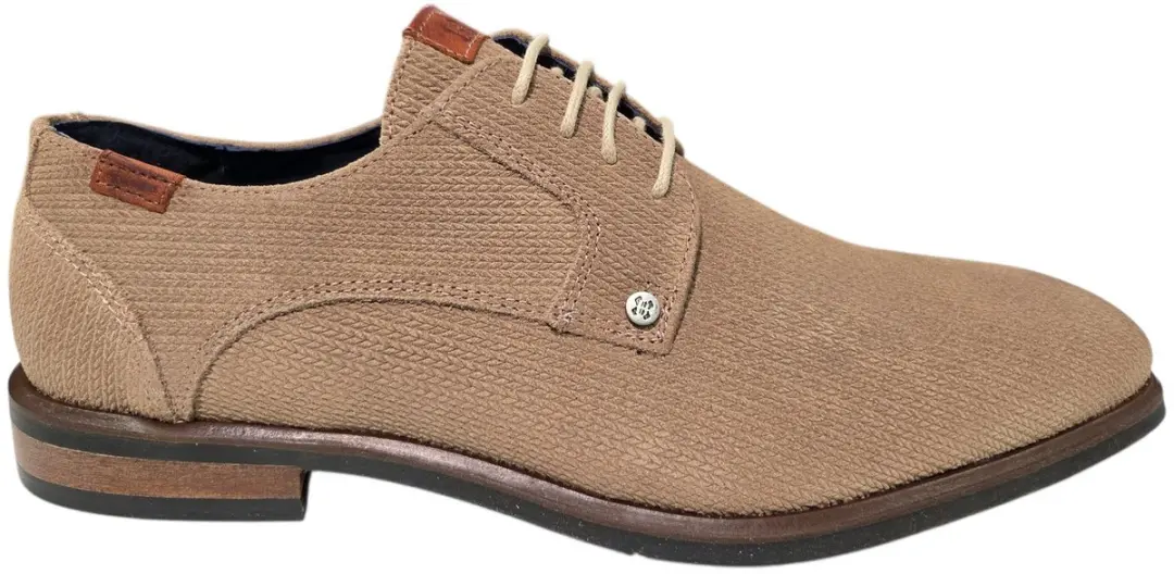 Berkelmans Oran Piedra Print P990 Nette Veterschoenen Beige Leer Heren