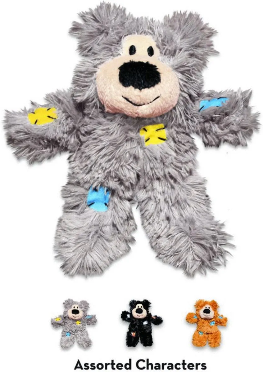 KONG Cat Softies Patchwork Bear Kauwspeelgoed - 168x97x51mm - Multi